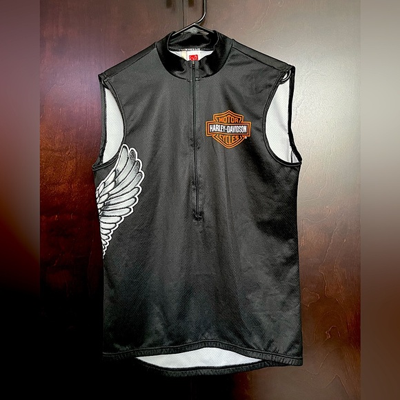 Harley-Davidson Other - Harley Davidson Men’s Cycling Jersey by De Marchi Size L Bicycle Zip Front